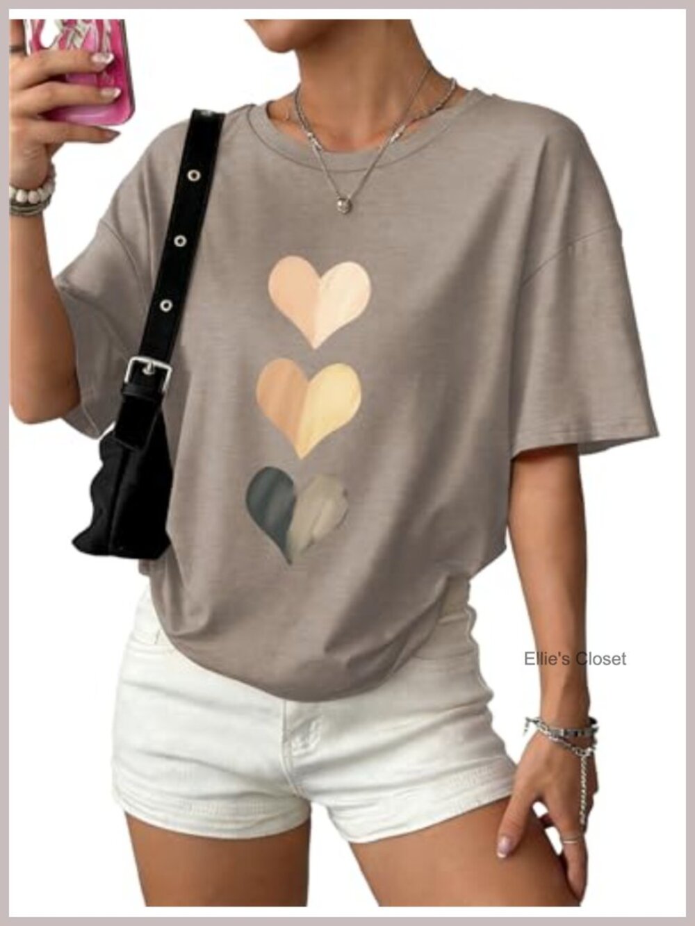 Oversized Graphic Tee for Women Crew Neck Short Sleeve Loose Fit Summer Top